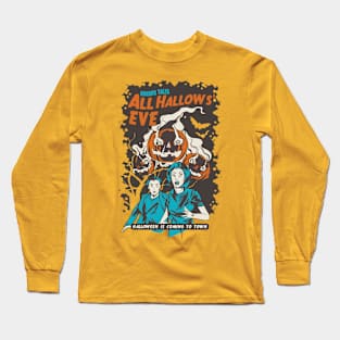 Halloween is coming to town, Pumpkin Halloween Horror Poster Long Sleeve T-Shirt